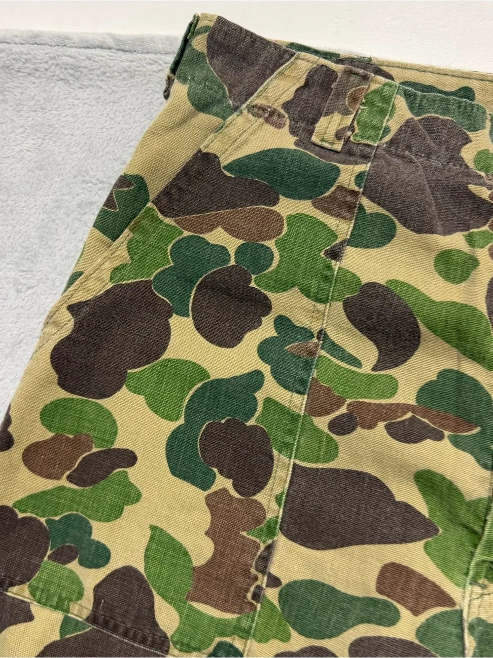 Vintage 60s 70s Duck Hunter Camo Pants Ideal Zip Frogskin Hunting 33x29